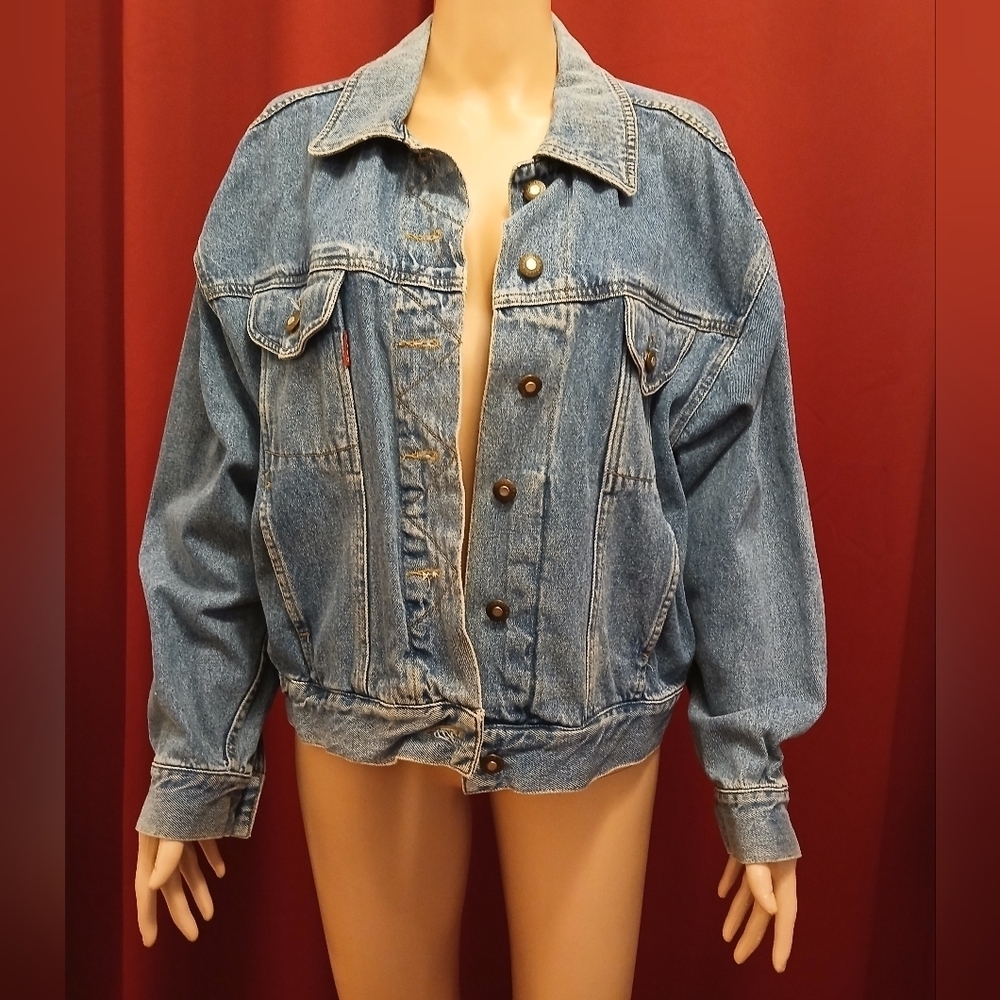 Bugle BOY Medium Wash Jean Jacket size L - Picture 2 of 7